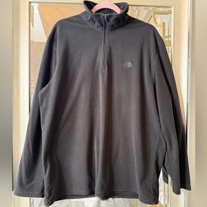 The North Face TKA100 1/4 Zip Fleece Pullover Black XL